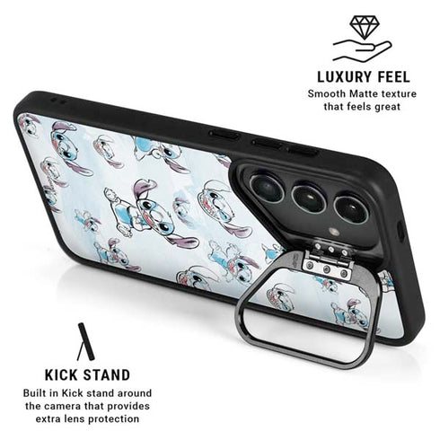 Disney Lilo and Stitch Pattern Galaxy S25 Kickstand Case